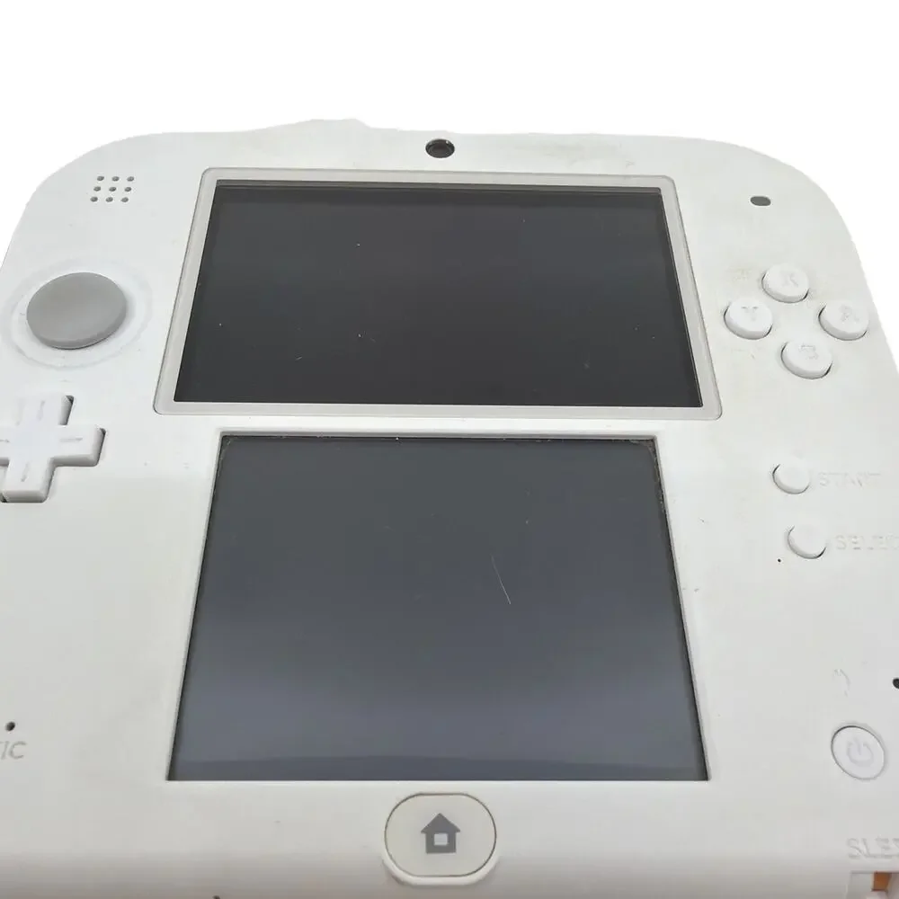 Nintendo 2DS Handheld Game Console FTR-001 White /Red w/ Charger